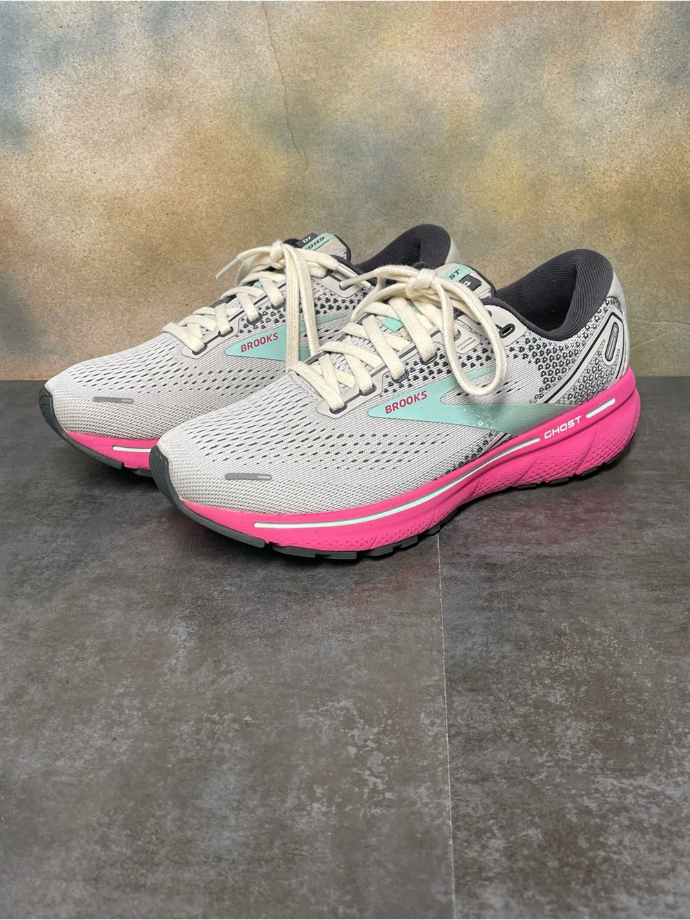 Brooks Ghost 14 Women's Gray/Pink Running Shoes Size 8B - Picture 5 of 16